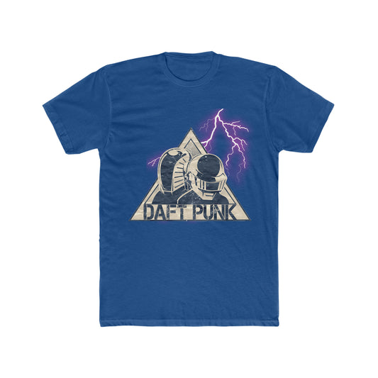 Daft Punk Logo, Purple Lightning Background Tee