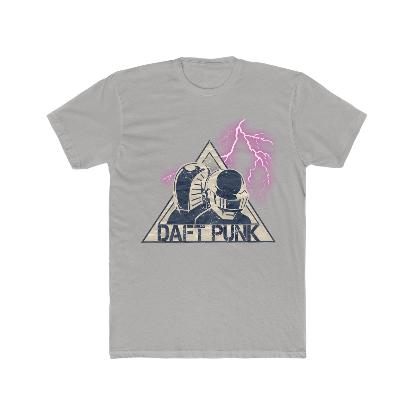 Daft Punk Logo, Purple Lightning Background Tee