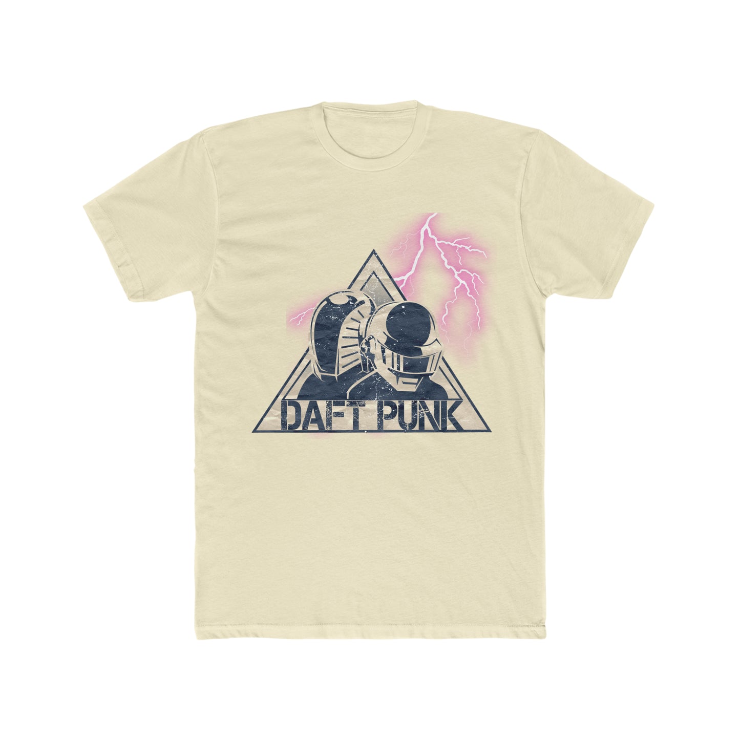 Daft Punk Logo, Purple Lightning Background Tee