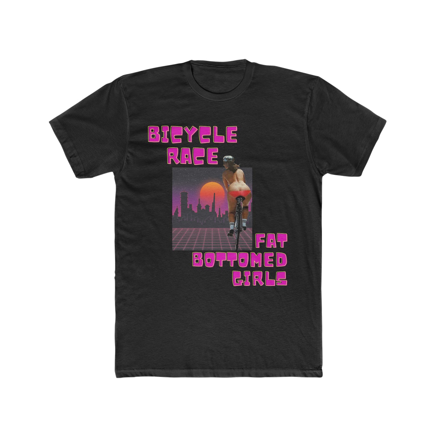 Queen, Fat bottomed Girls, Bicycle Race, Retro Tee