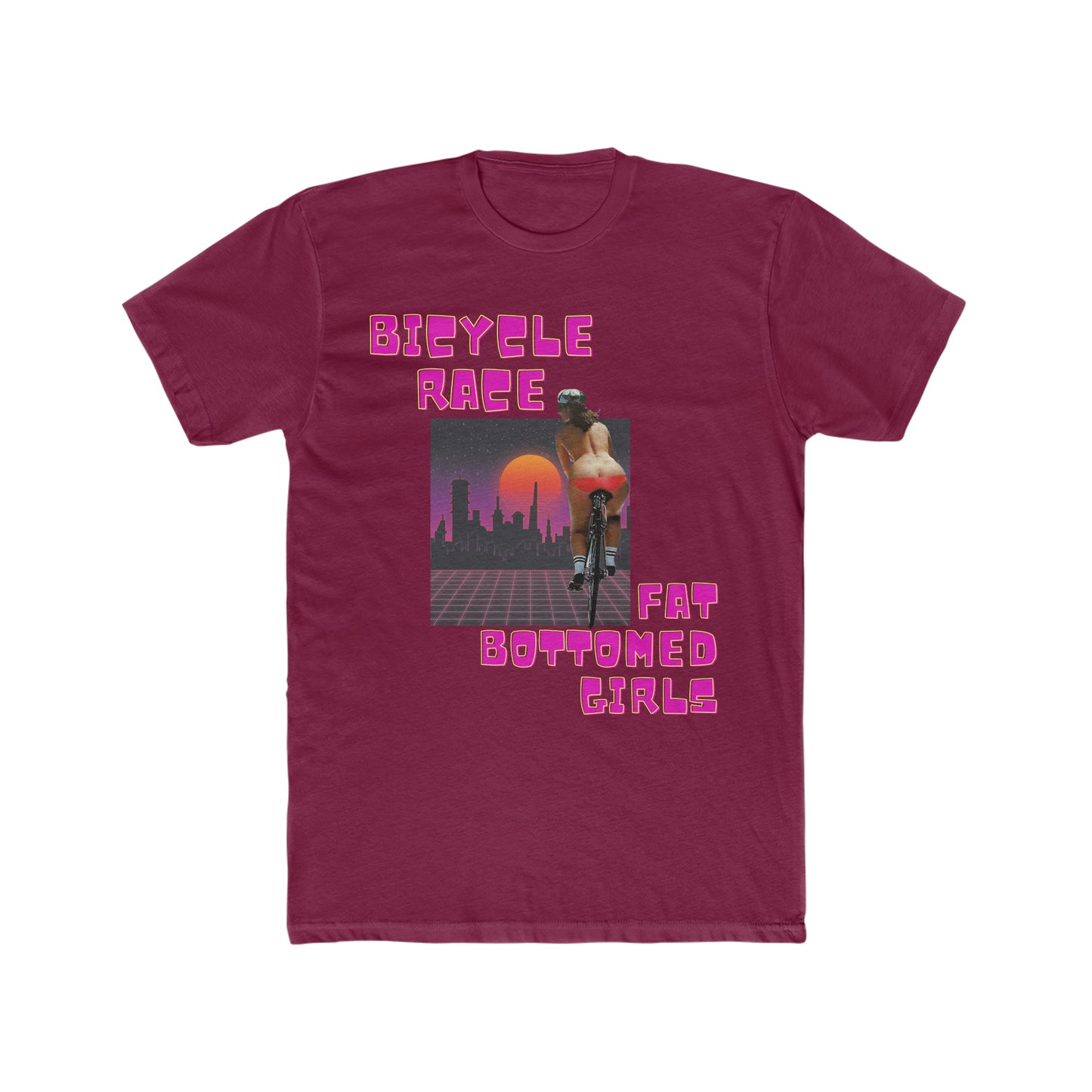 Queen, Fat bottomed Girls, Bicycle Race, Retro Tee