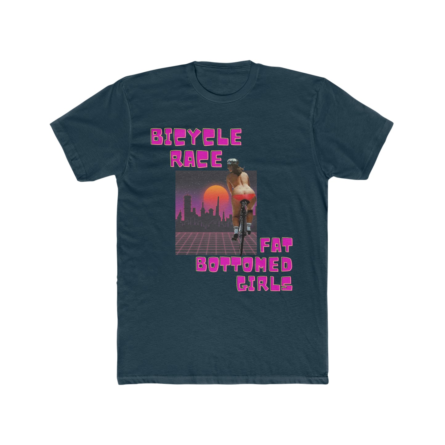 Queen, Fat bottomed Girls, Bicycle Race, Retro Tee