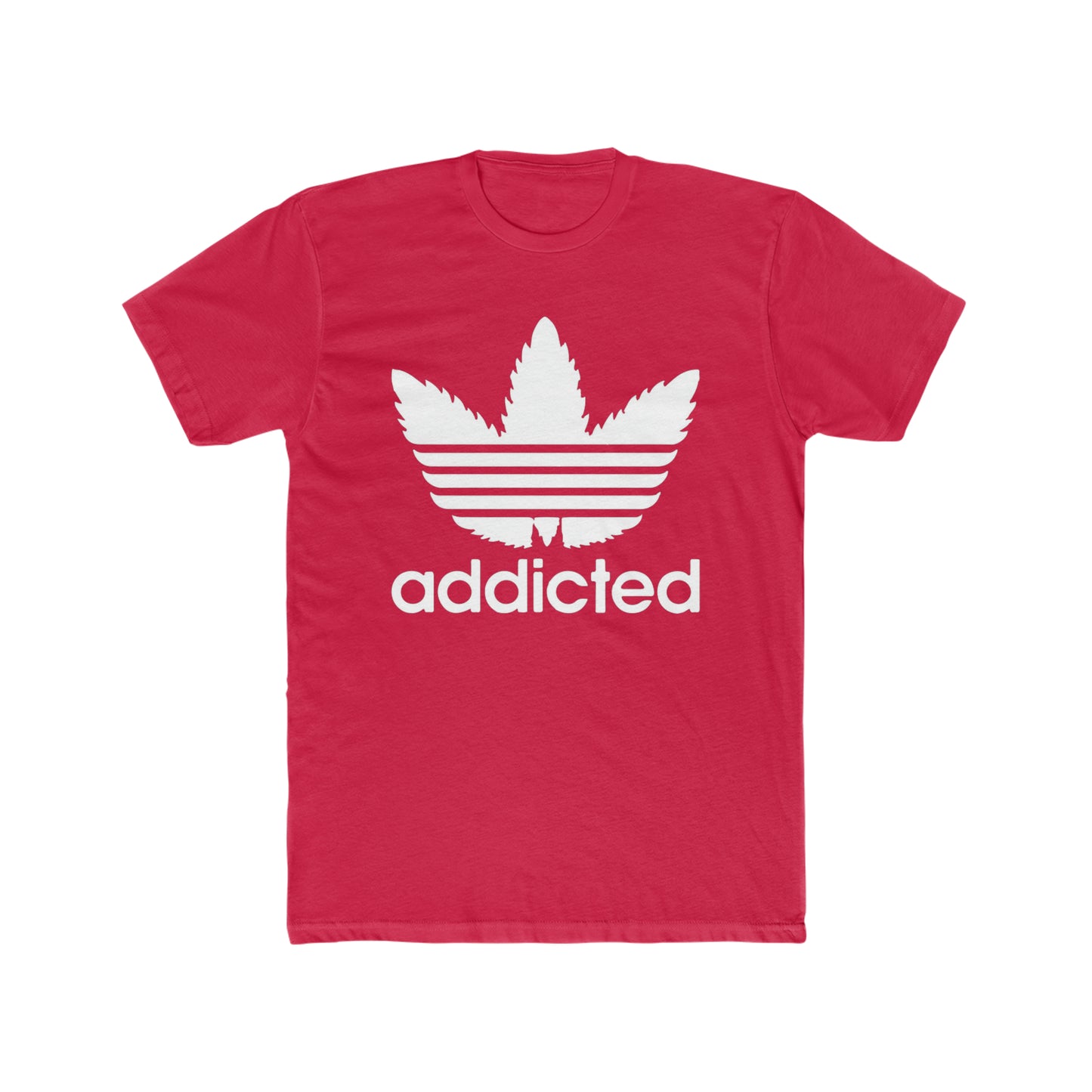 Addicted Parody of Adidas Sneakers, Marijuana, Cannabis Humor, Funny Tee