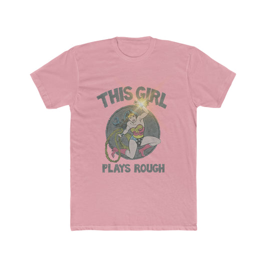 Wonder Woman, This Girl Plays Rough, Vintage Inspired Tee