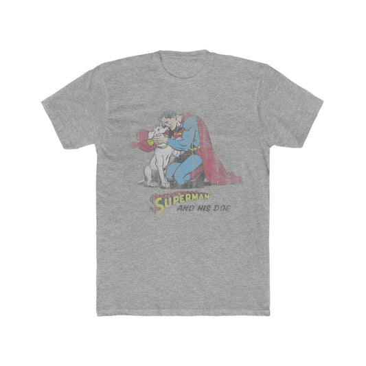 Superman and His Dog, Vintage Inspired Tee