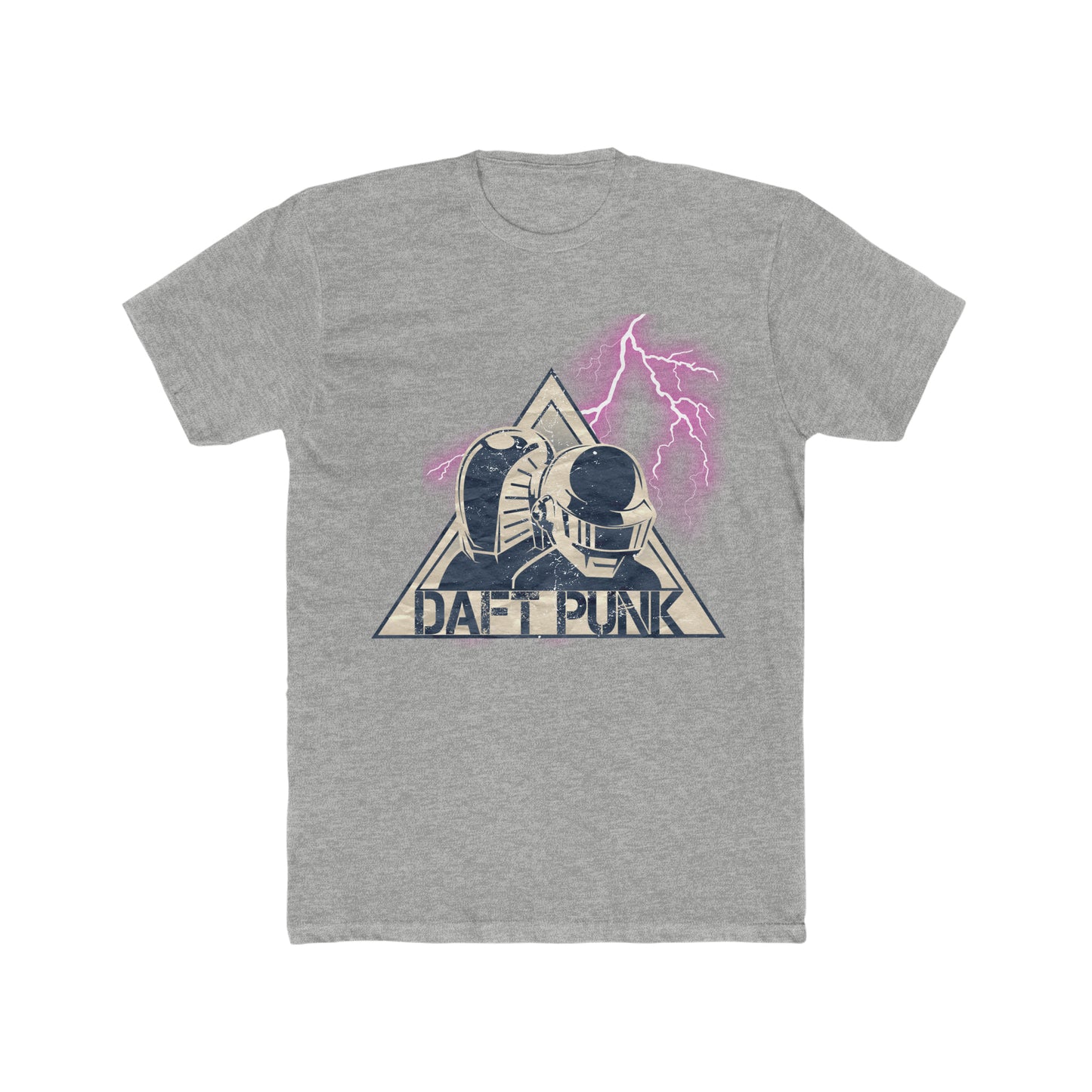 Daft Punk Logo, Purple Lightning Background Tee