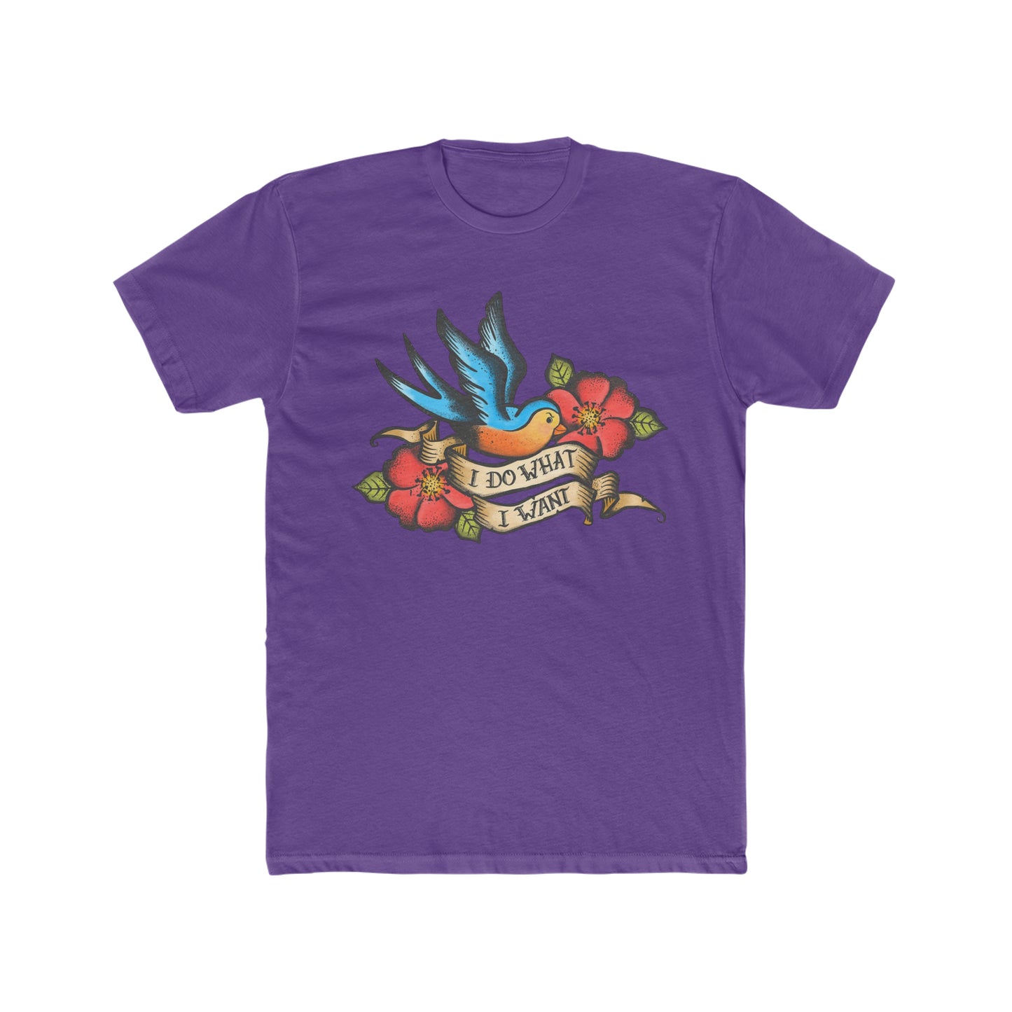 I Do What I Want, Ed Hardy Style, Bird with Flowers Tee