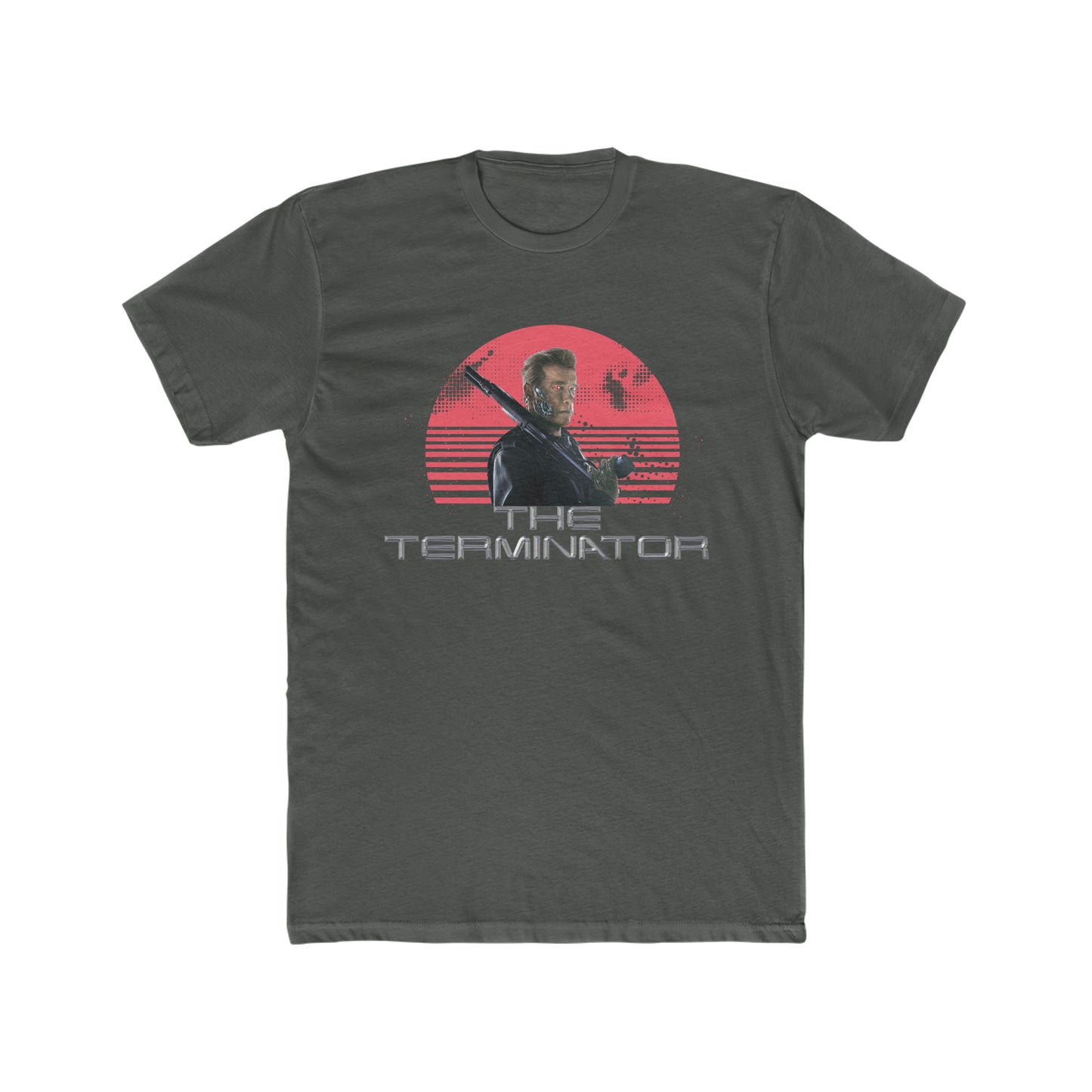 The Terminator Custom Design, Red Retro Digital Art Effect Tee