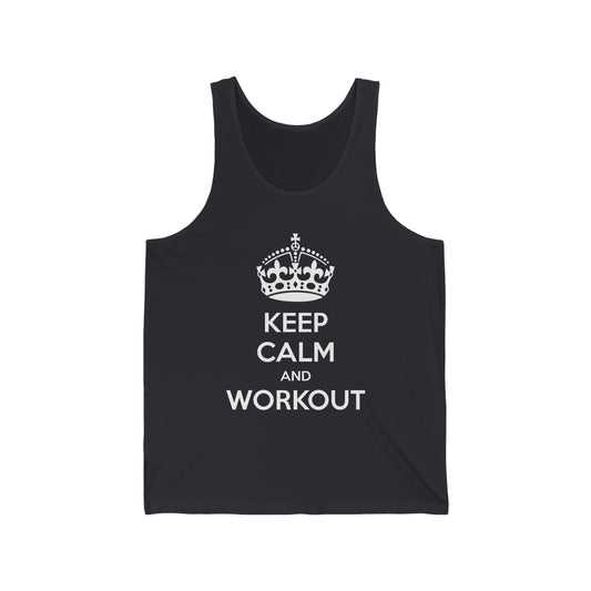 Keep Calm And Workout Tank Top, Gym Attire