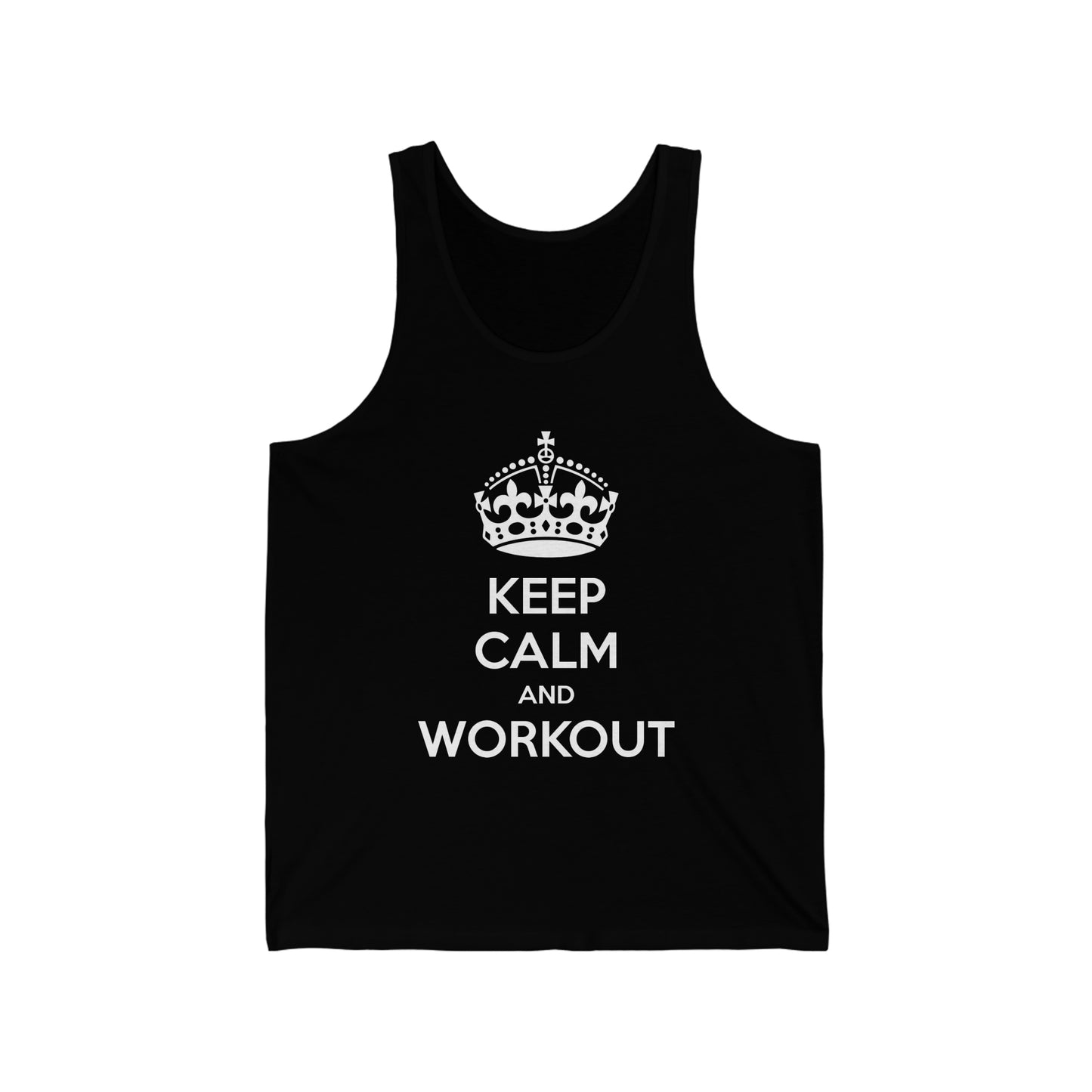 Keep Calm And Workout Tank Top, Gym Attire