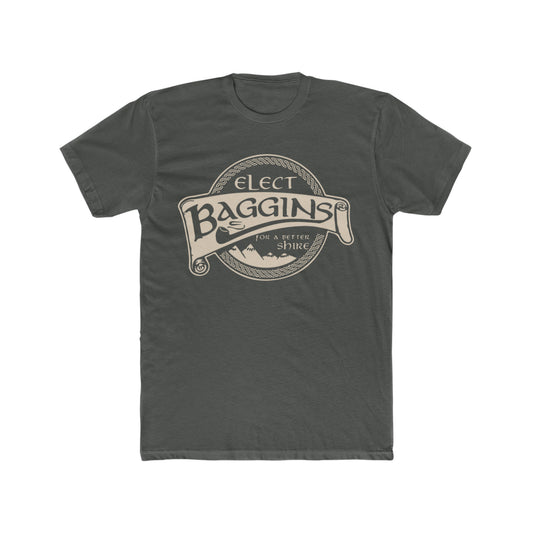 Elect Baggins For A better Shire, Lord Of The Rings Parody, Funny Tee