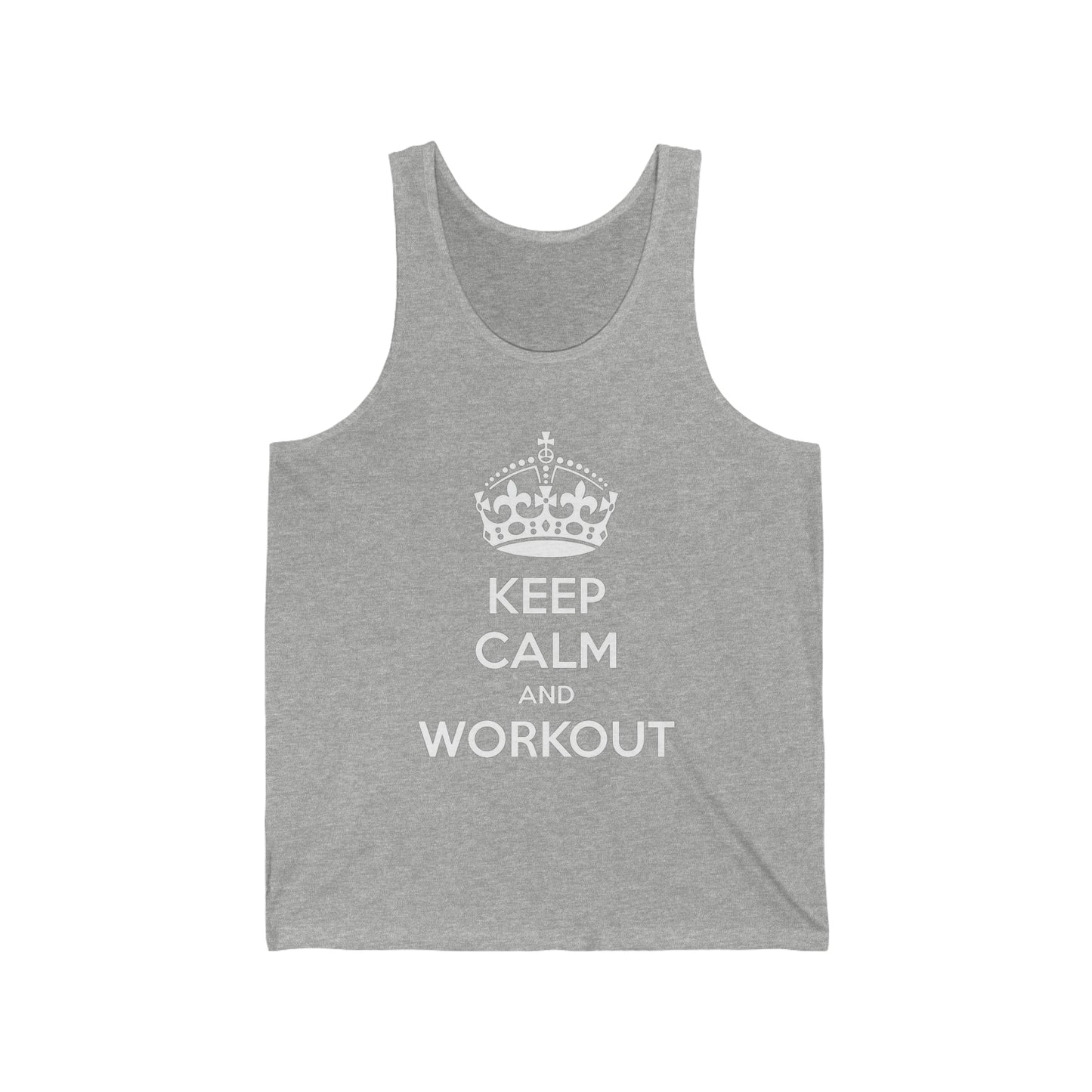 Keep Calm And Workout Tank Top, Gym Attire