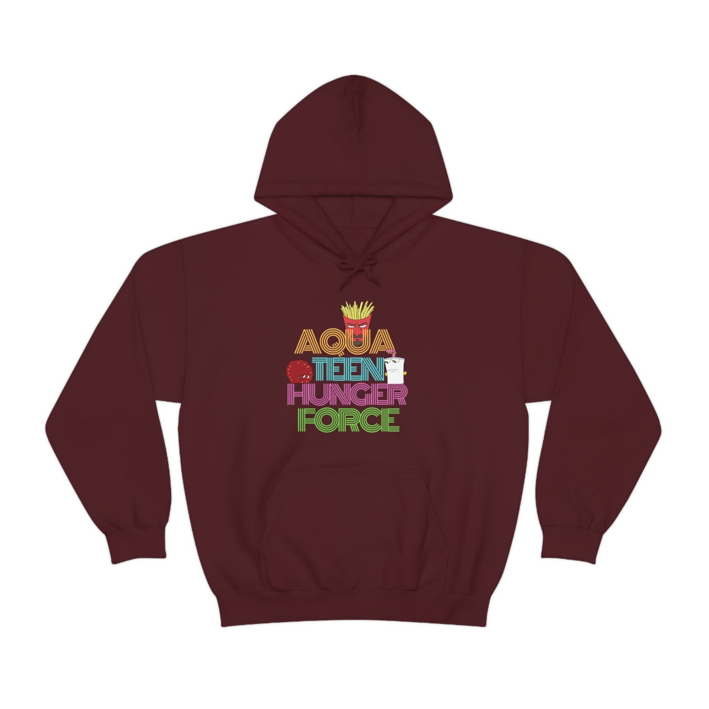 Aqua Teen Hunger Force Retro Hoodie Sweatshirt, Staring Frylock, Meatwad, and Master Shake in the Title