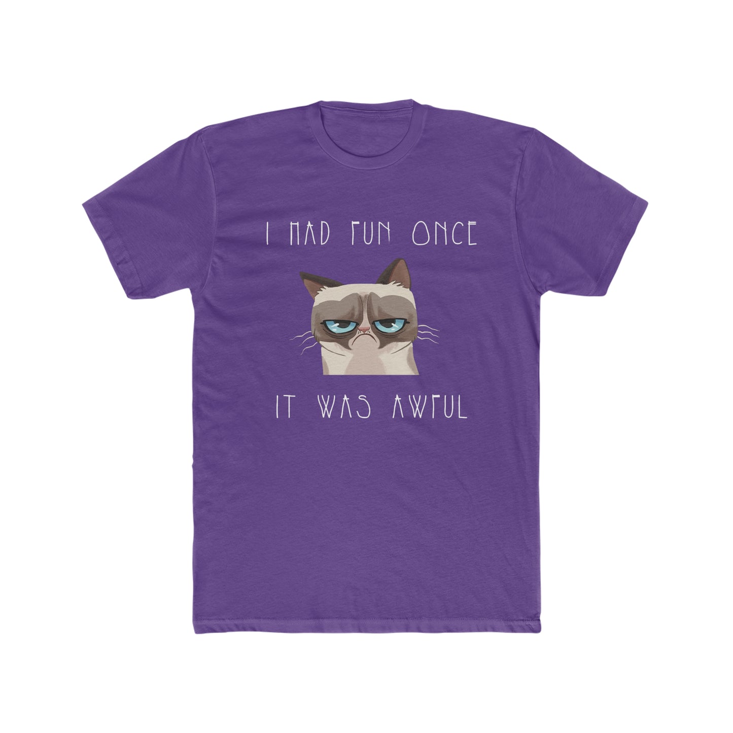 Grumpy Cat, I had Fun Once, It was Awful, Funny Tee