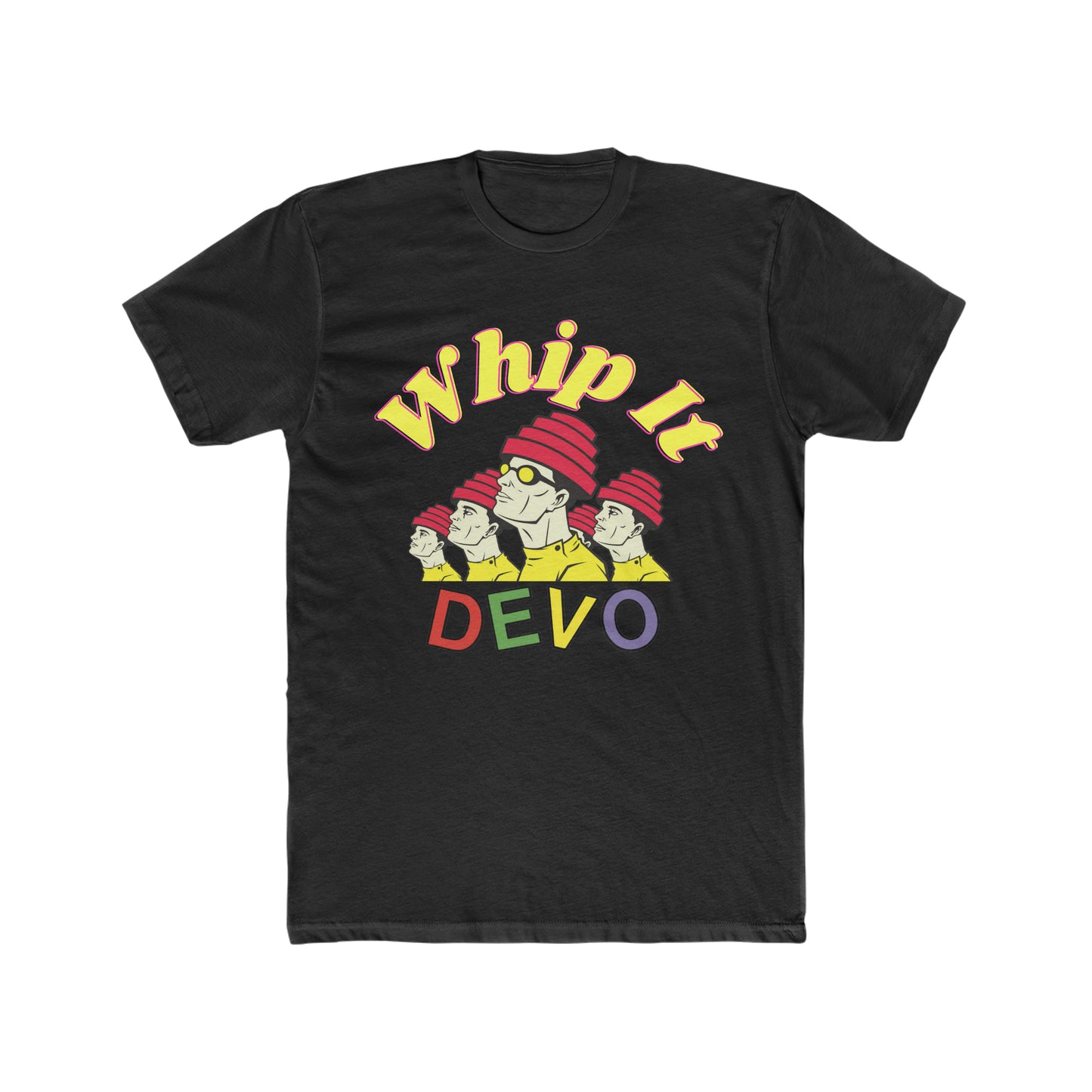 Devo, Whip It, Cartoon Sketch, Colorful, 80's Band, Art Tee