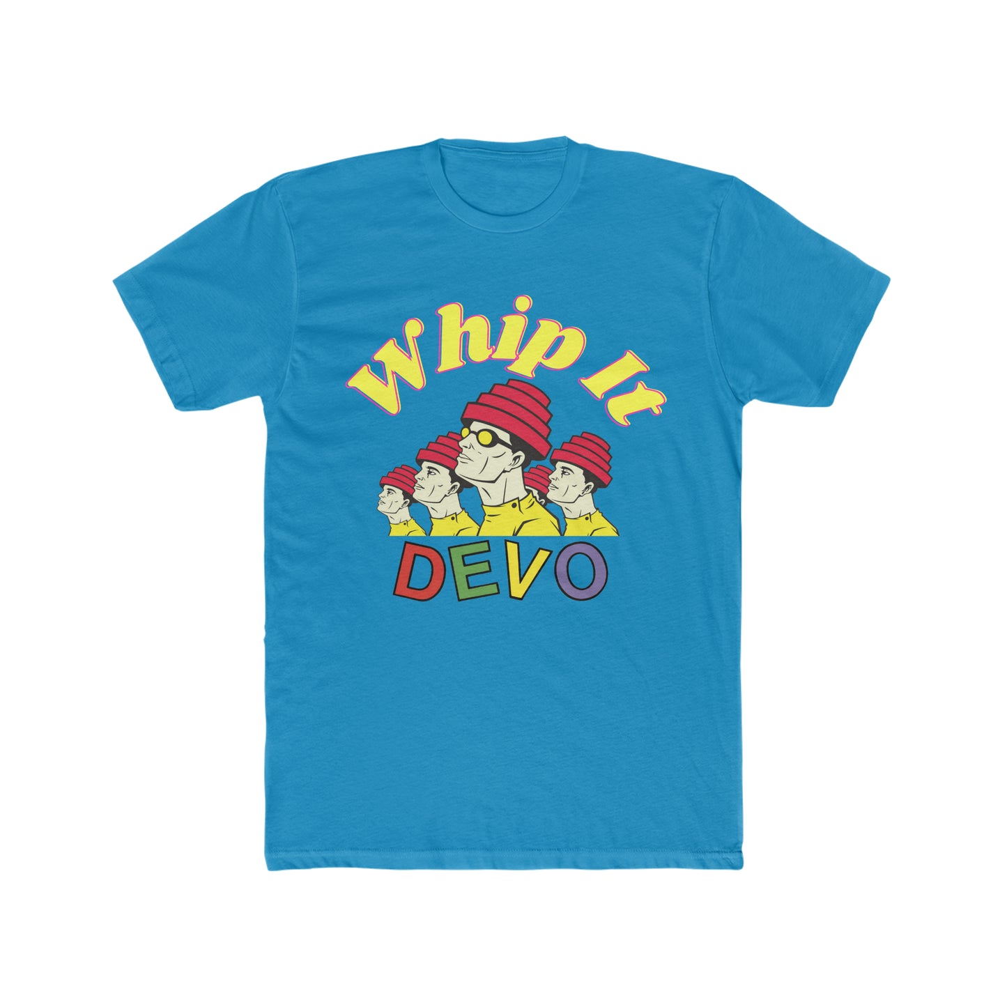 Devo, Whip It, Cartoon Sketch, Colorful, 80's Band, Art Tee