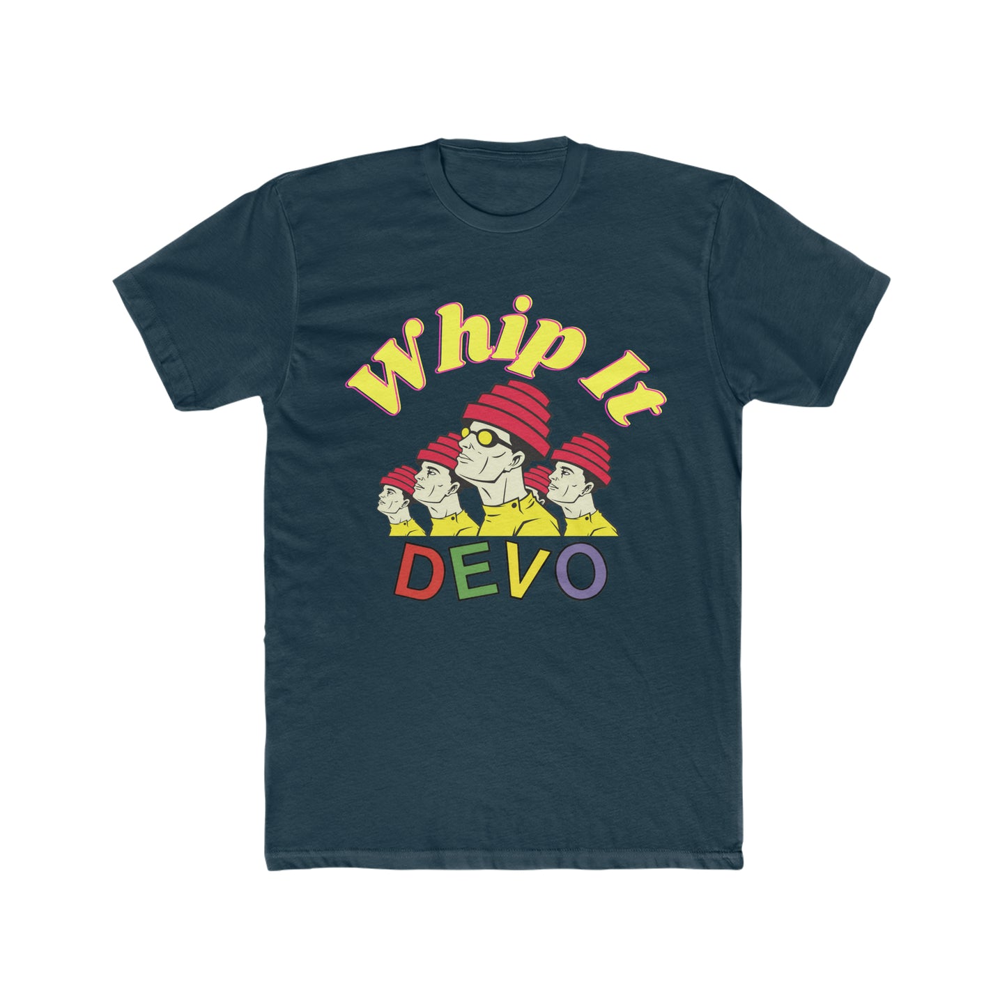 Devo, Whip It, Cartoon Sketch, Colorful, 80's Band, Art Tee