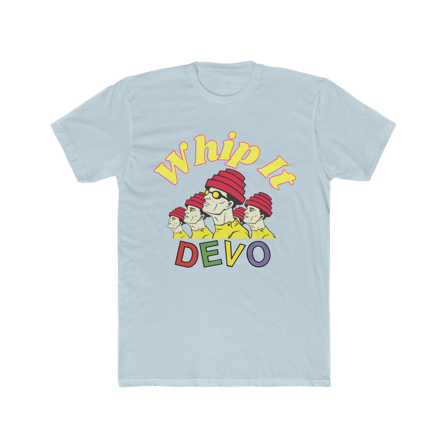 Devo, Whip It, Cartoon Sketch, Colorful, 80's Band, Art Tee