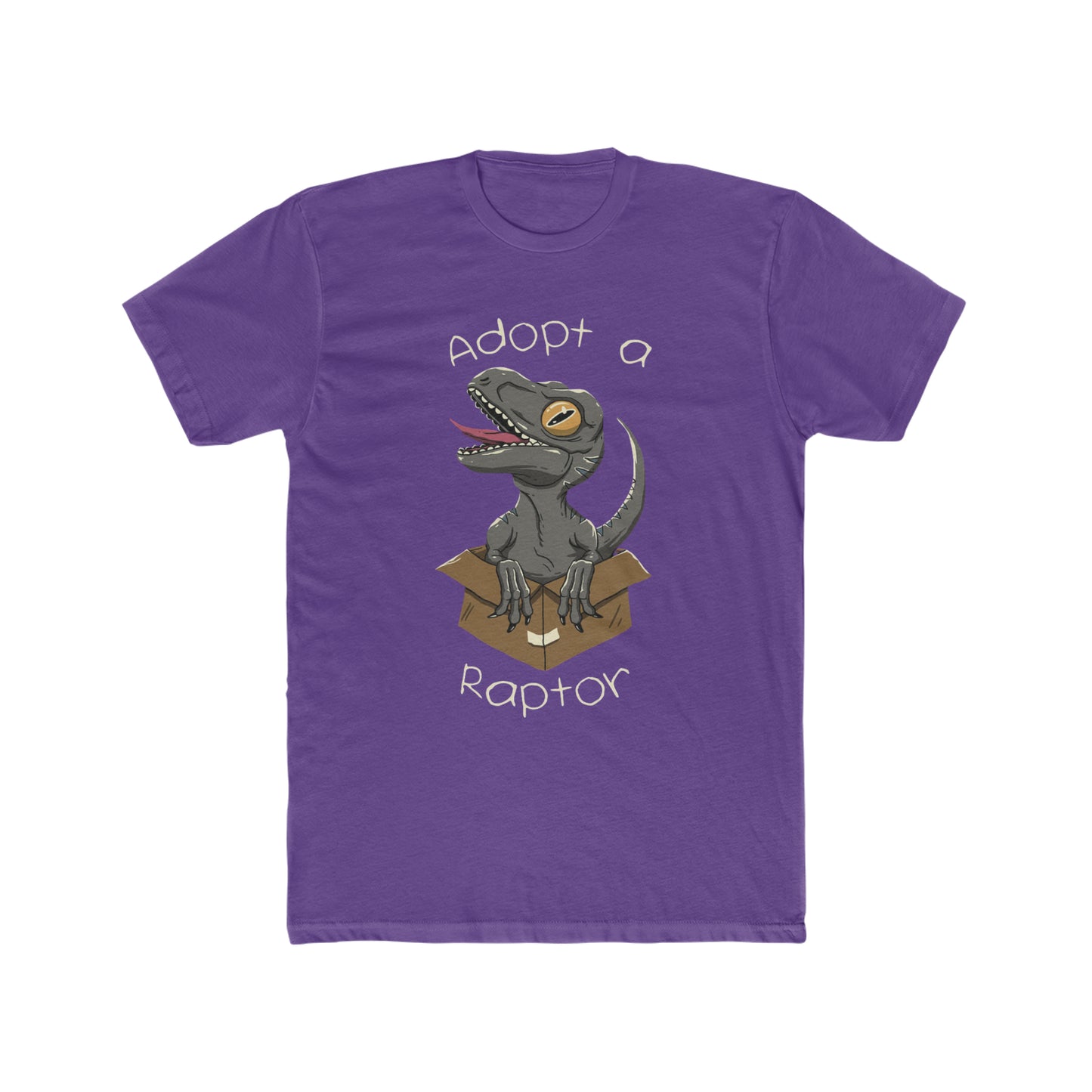 Adopt A Raptor, Jurassic Park Fun, Cartoon Art Tee