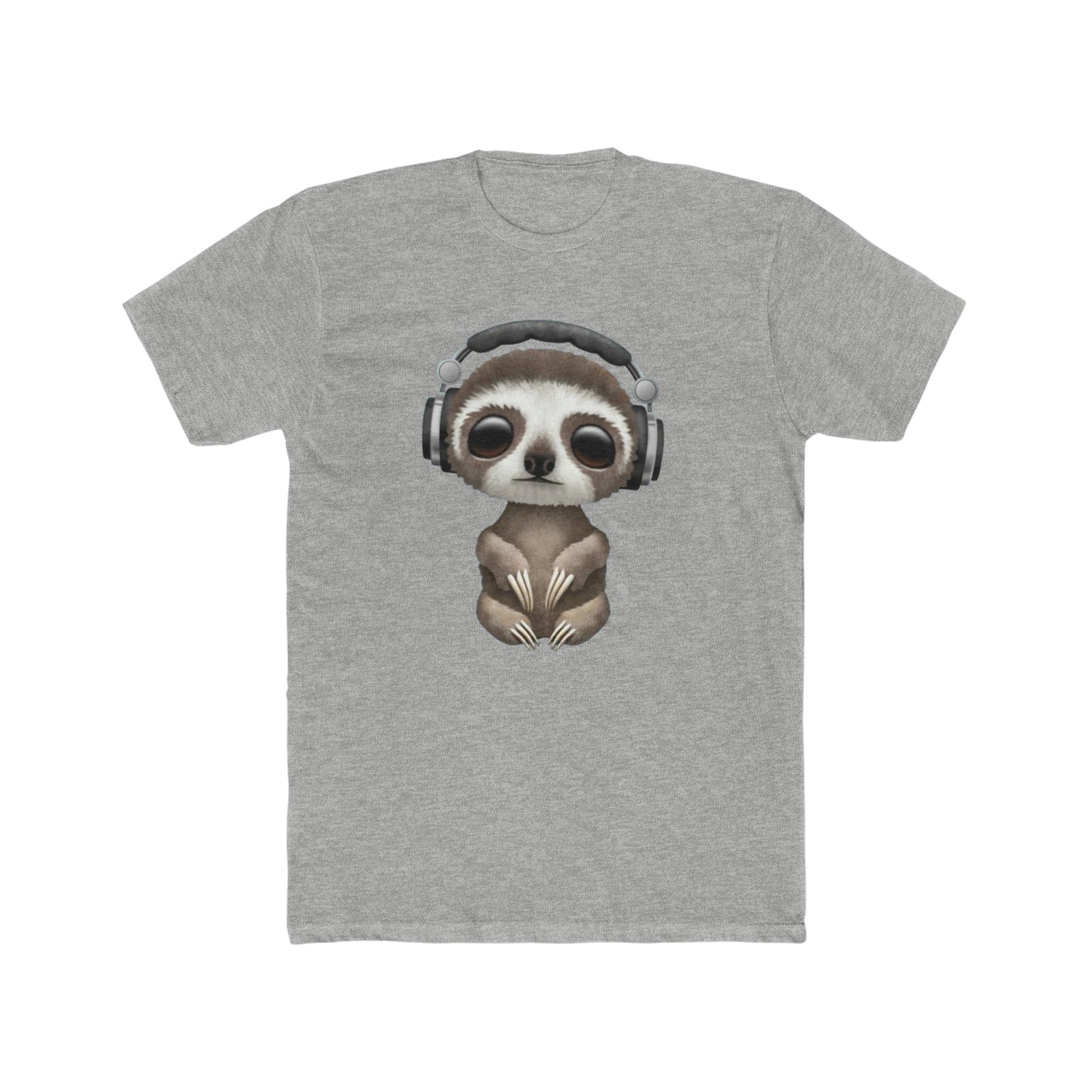 Cute Baby Sloth with Headphones Tee
