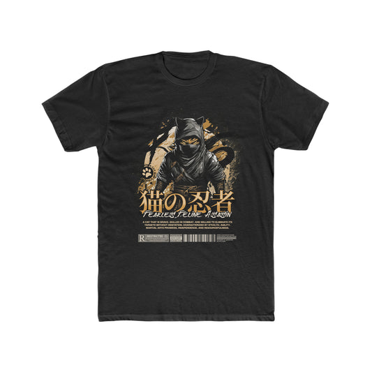 Ninja Cat Anime, Fearless Feline Assassin, Movie Poster Tee