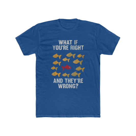 What If You're Right and They're Wrong, Inspirational, Thought Provoking, Distressed Effect, Fun Tee