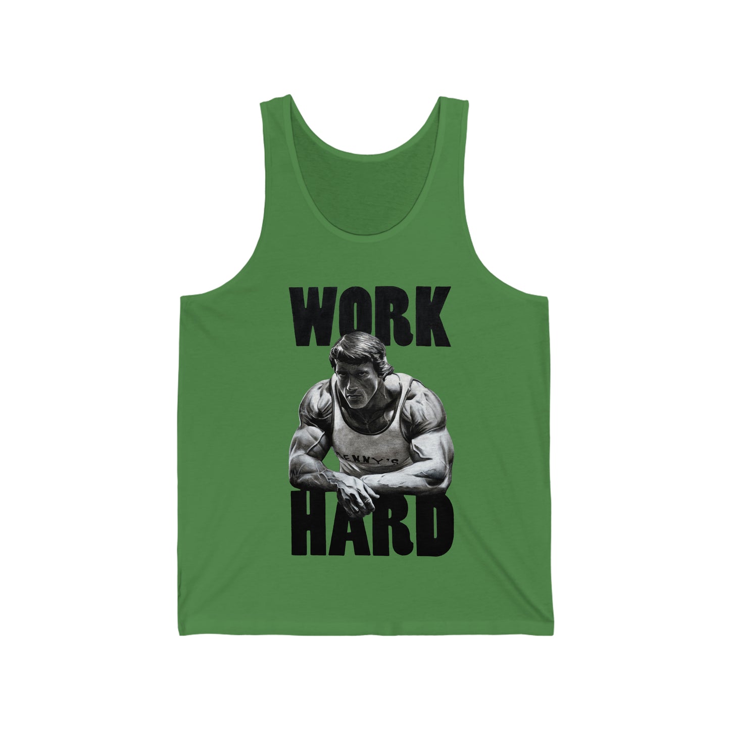 Arnold Schwarzenegger Gyn Tank Top That Says Work Hard, Gym Attire, Workout Shirt