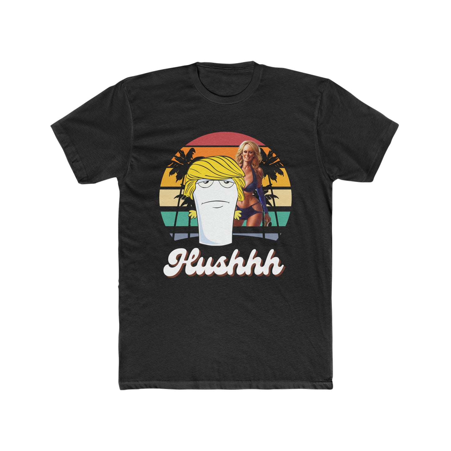 Master Shake as Donald Trump, Hush with Stormy Daniels, Aqua Teen Hunger Force Tee