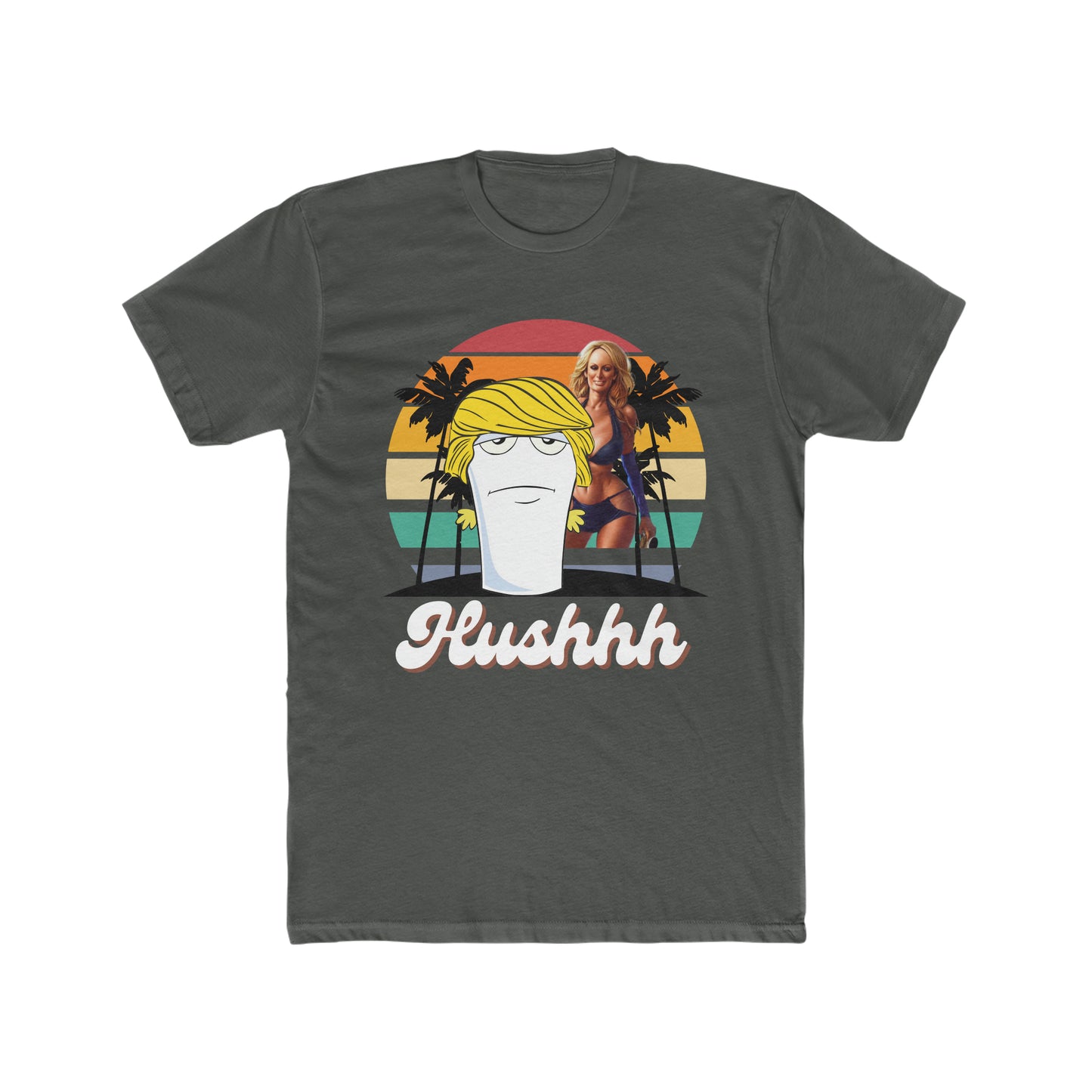 Master Shake as Donald Trump, Hush with Stormy Daniels, Aqua Teen Hunger Force Tee