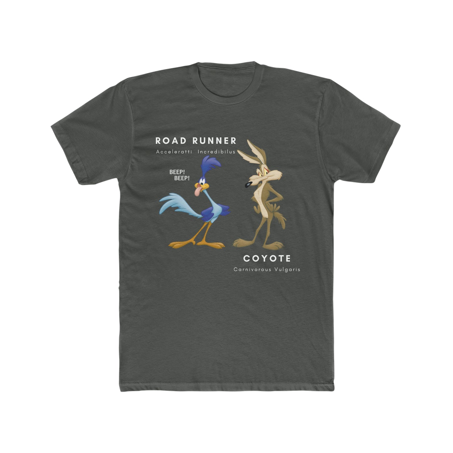 Road Runner with Wile E. Coyote with Latin Translation of Names Tee