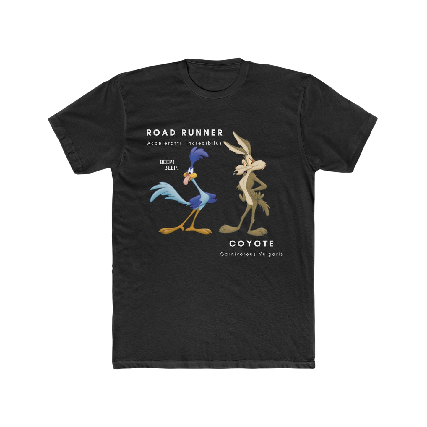 Road Runner with Wile E. Coyote with Latin Translation of Names Tee