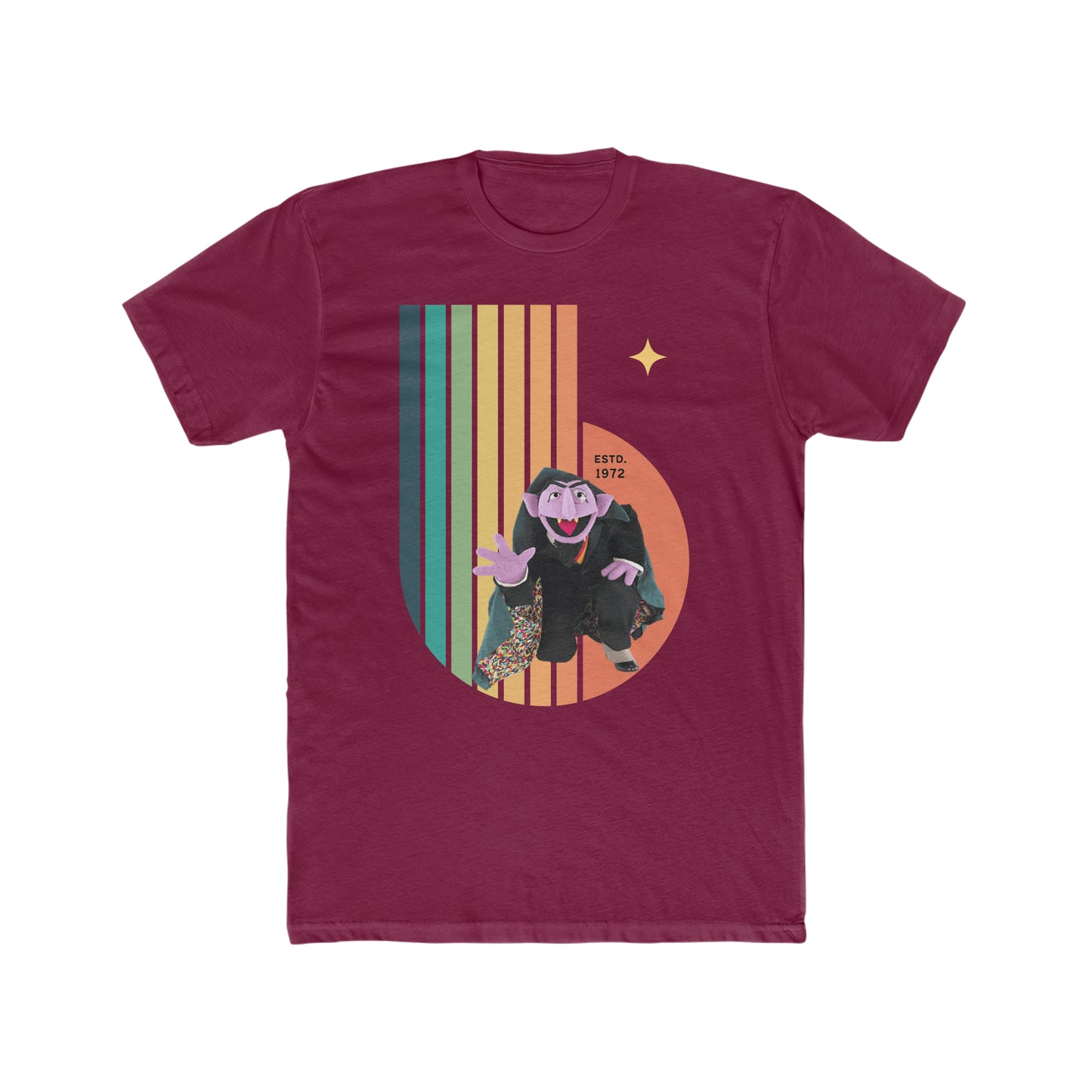 Count Von Count, Sesame Street, Retro Style Tee