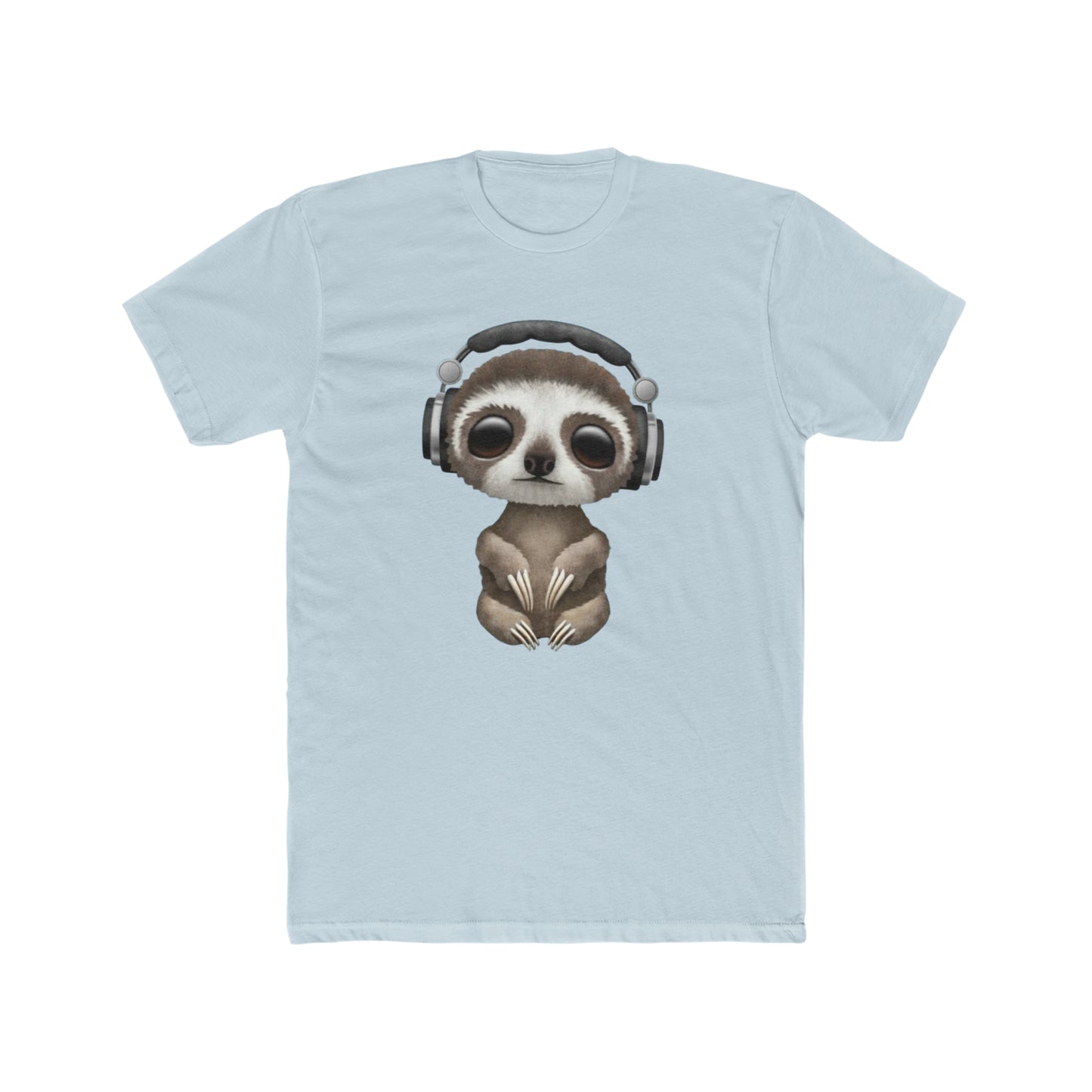 Cute Baby Sloth with Headphones Tee