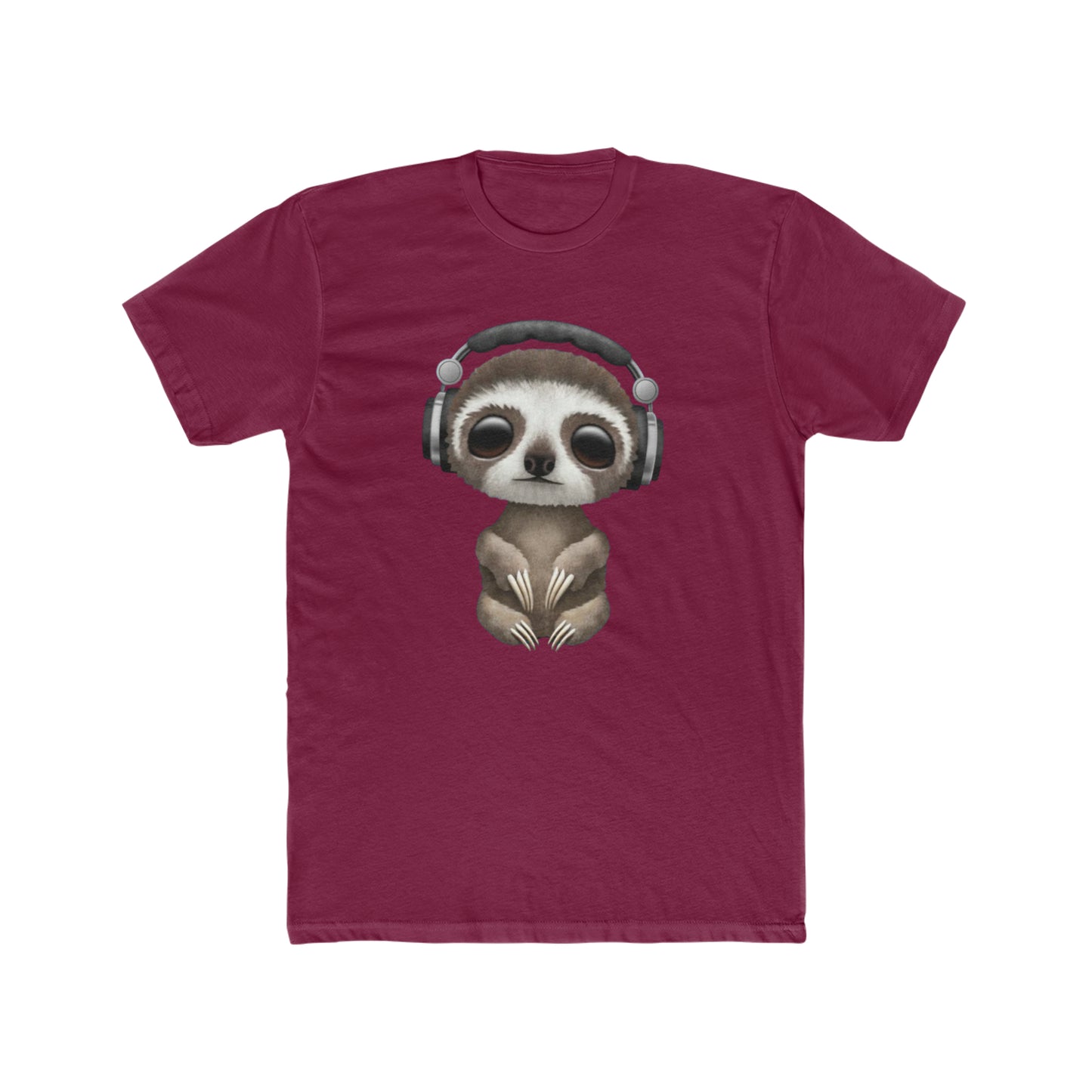 Cute Baby Sloth with Headphones Tee