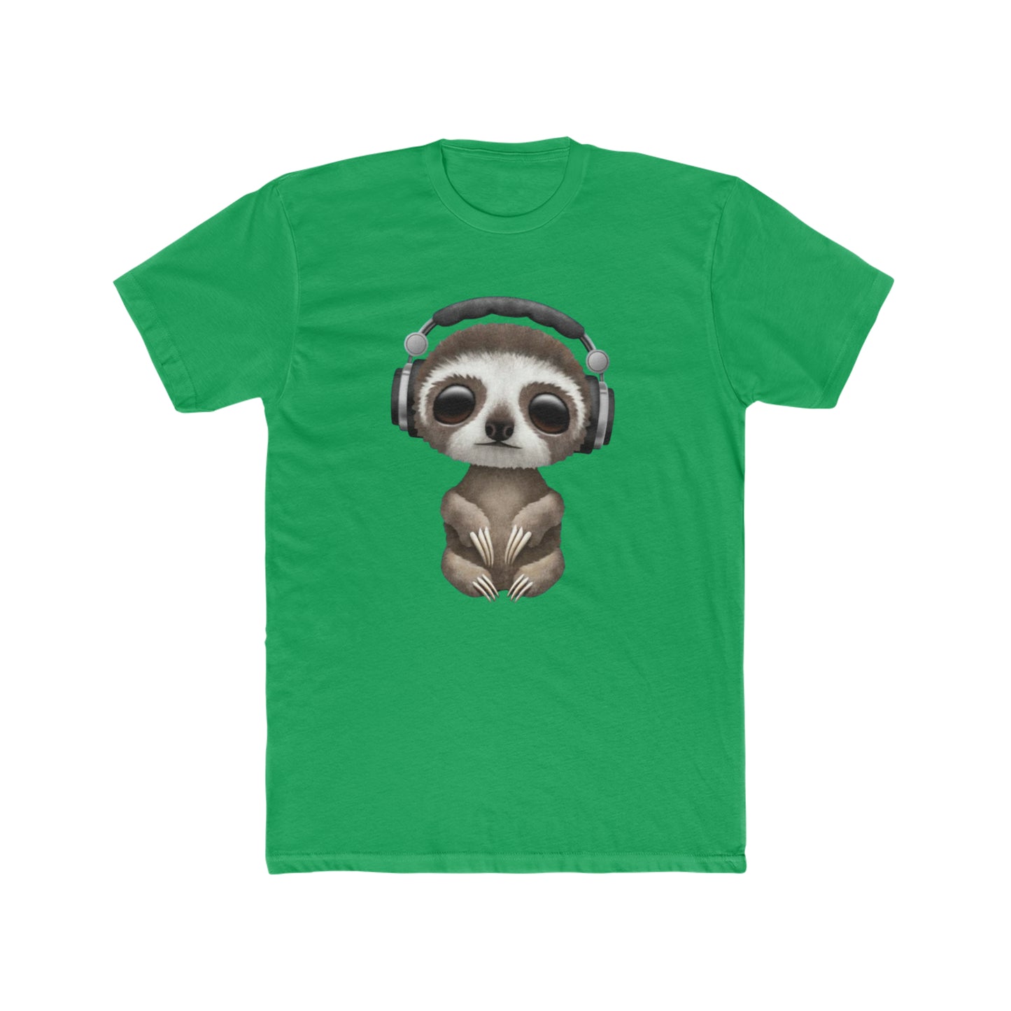 Cute Baby Sloth with Headphones Tee