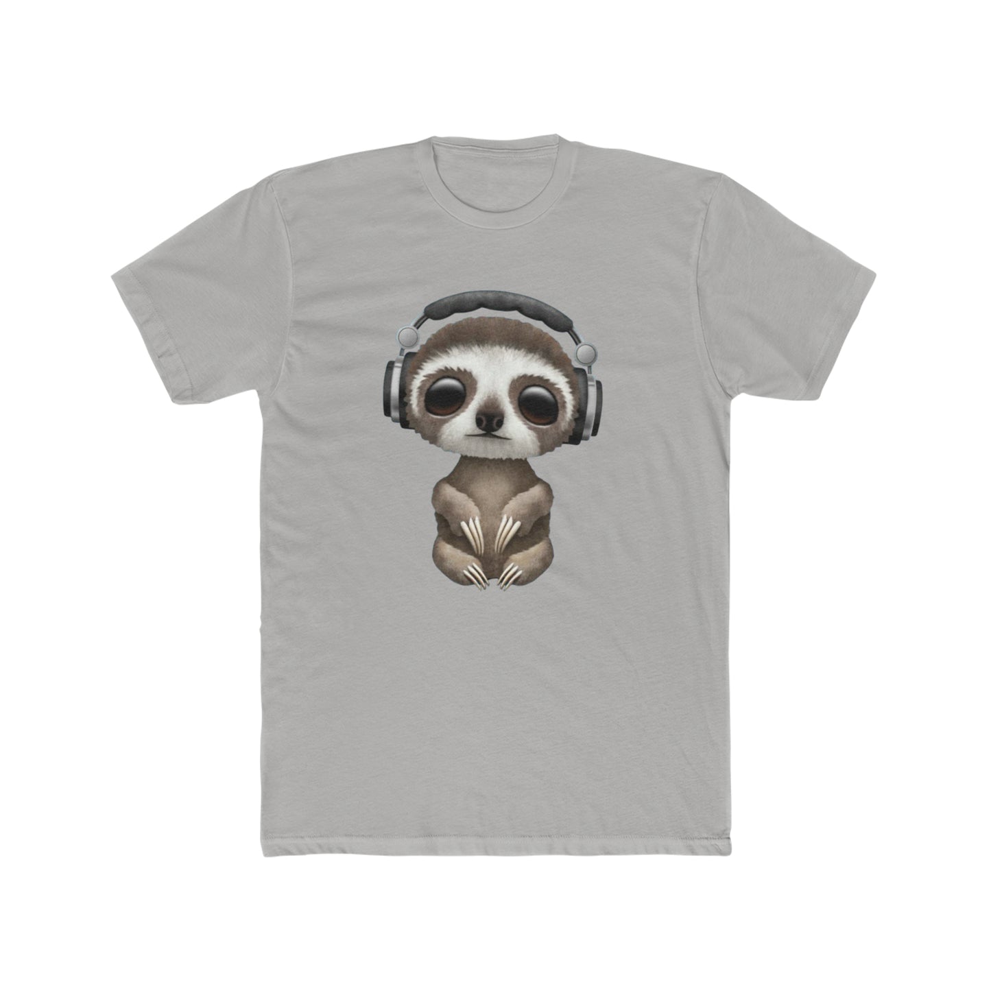 Cute Baby Sloth with Headphones Tee