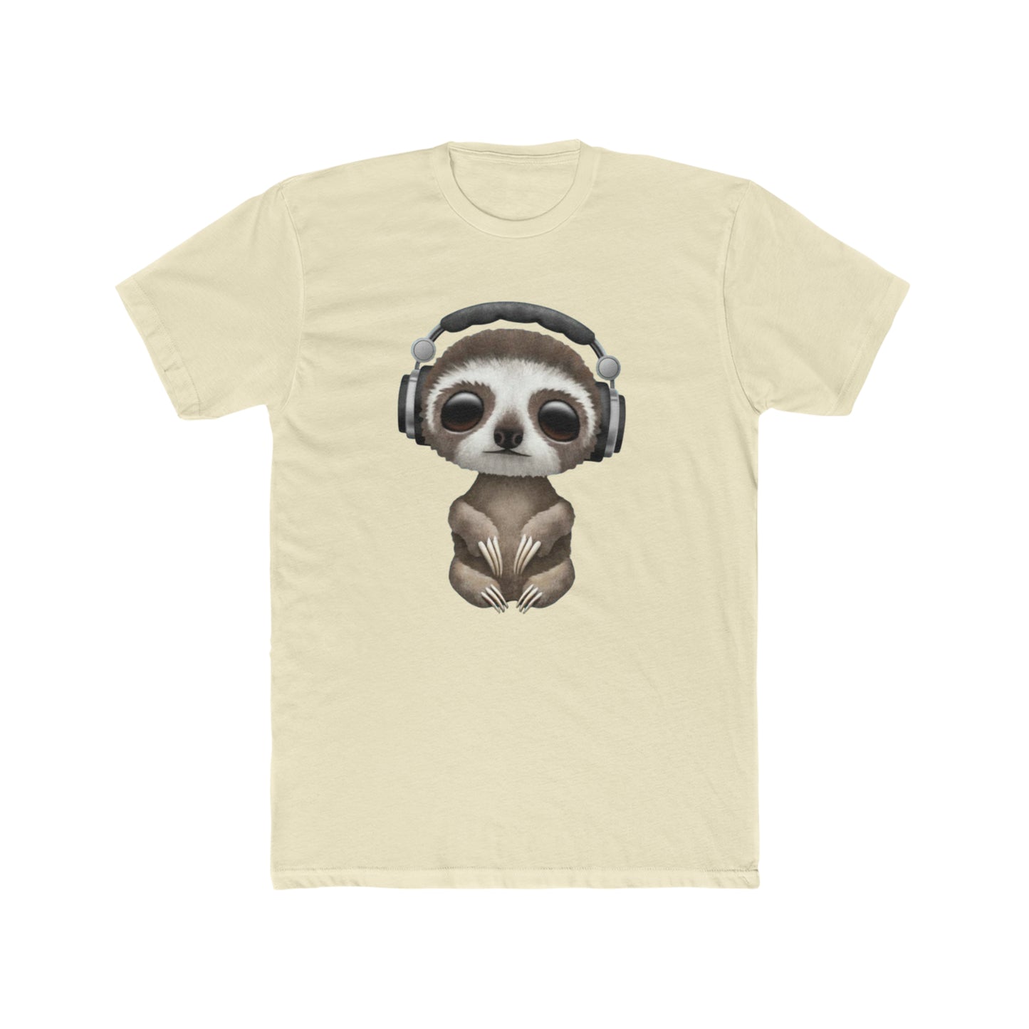 Cute Baby Sloth with Headphones Tee