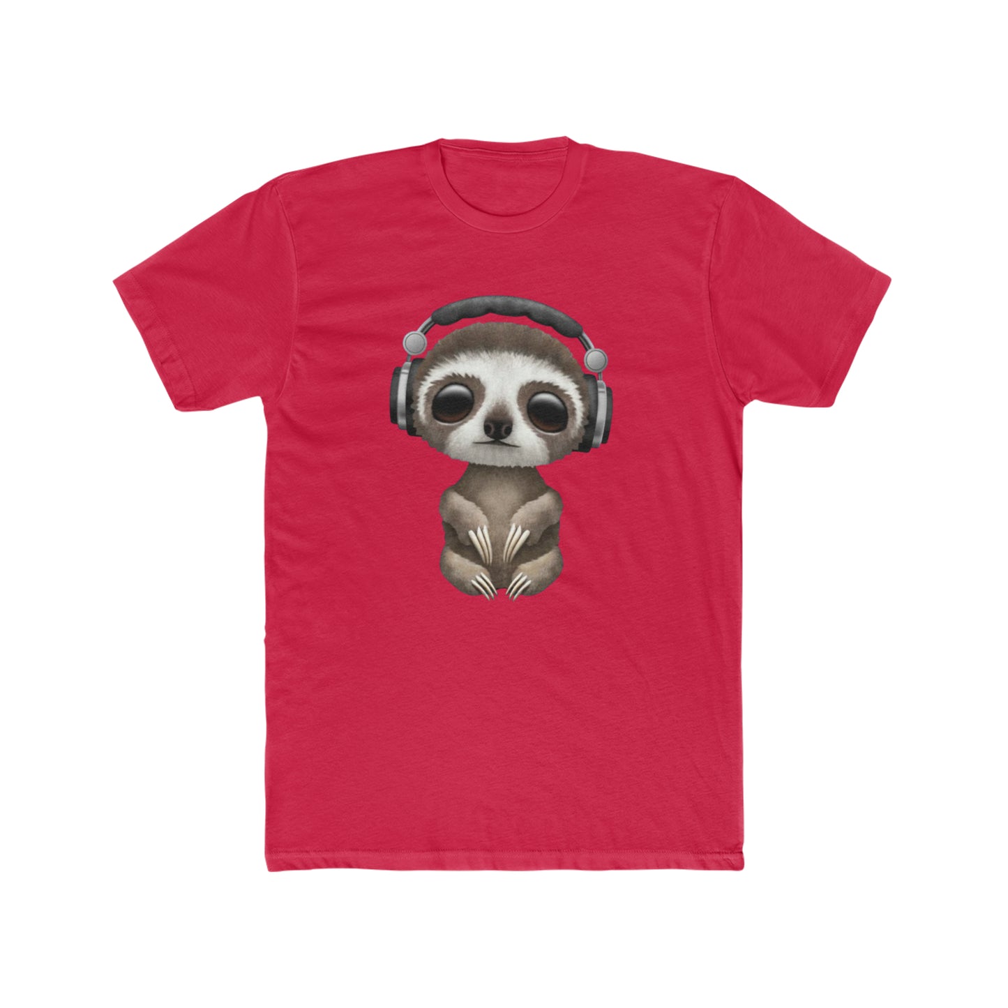 Cute Baby Sloth with Headphones Tee