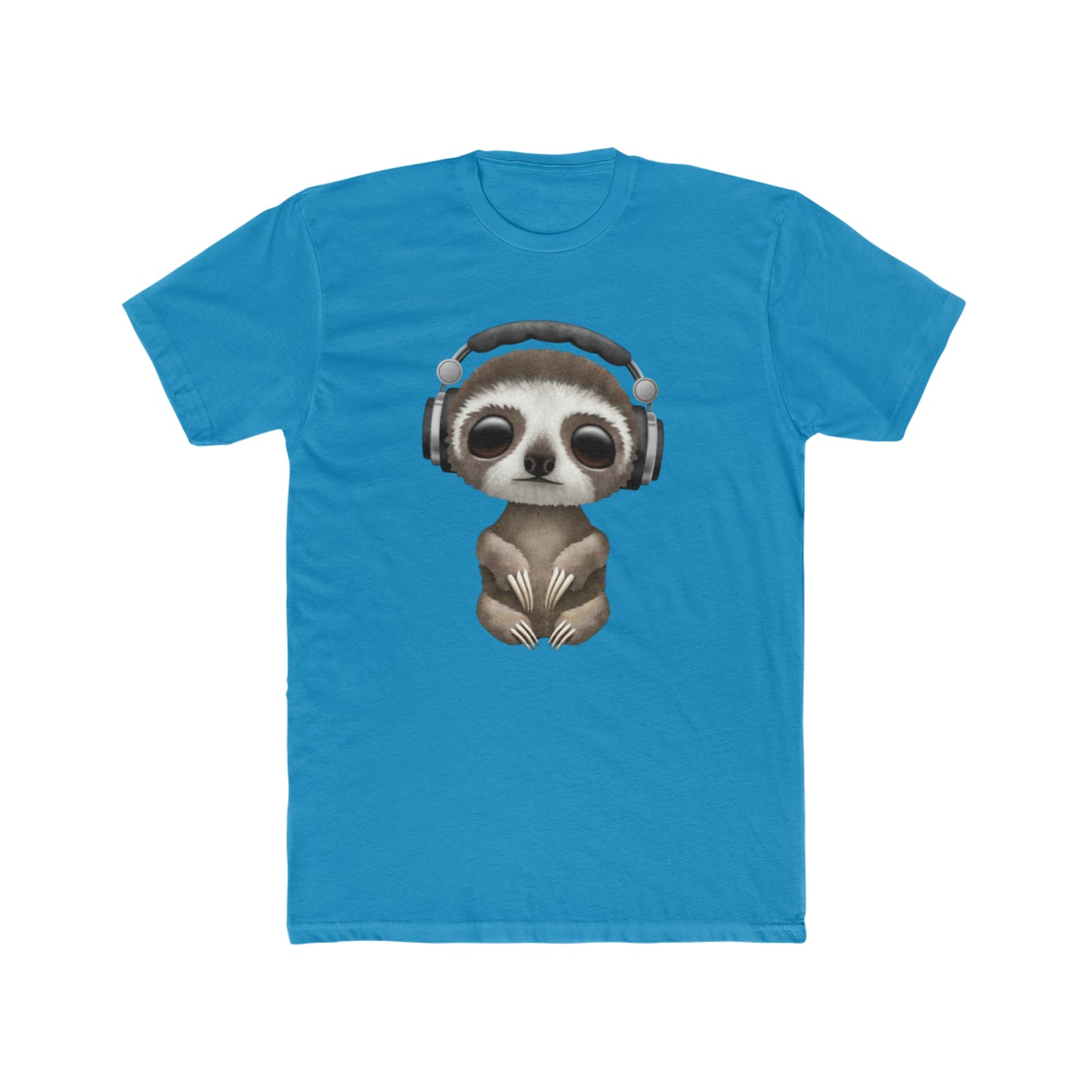 Cute Baby Sloth with Headphones Tee