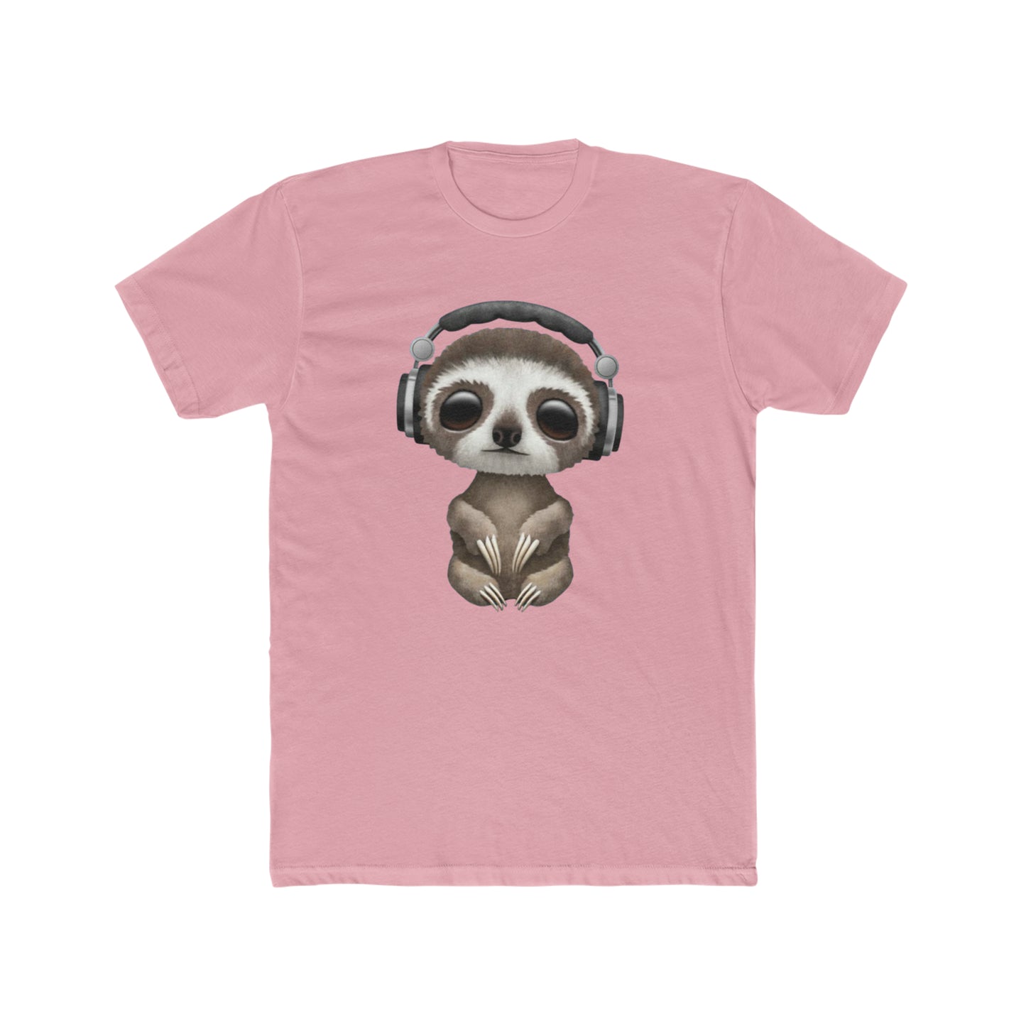 Cute Baby Sloth with Headphones Tee