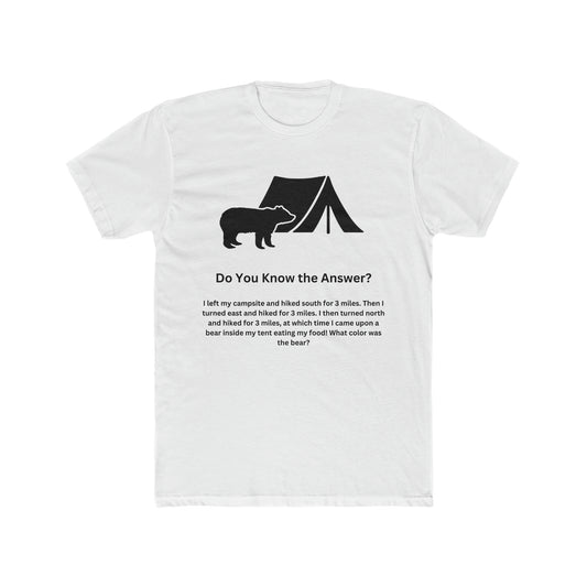 Brain Teaser,  What color was the bear?, Fun, Puzzle Tee